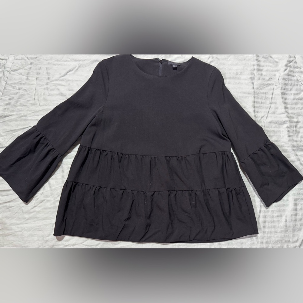 COS Black Tiered Women's Blouse